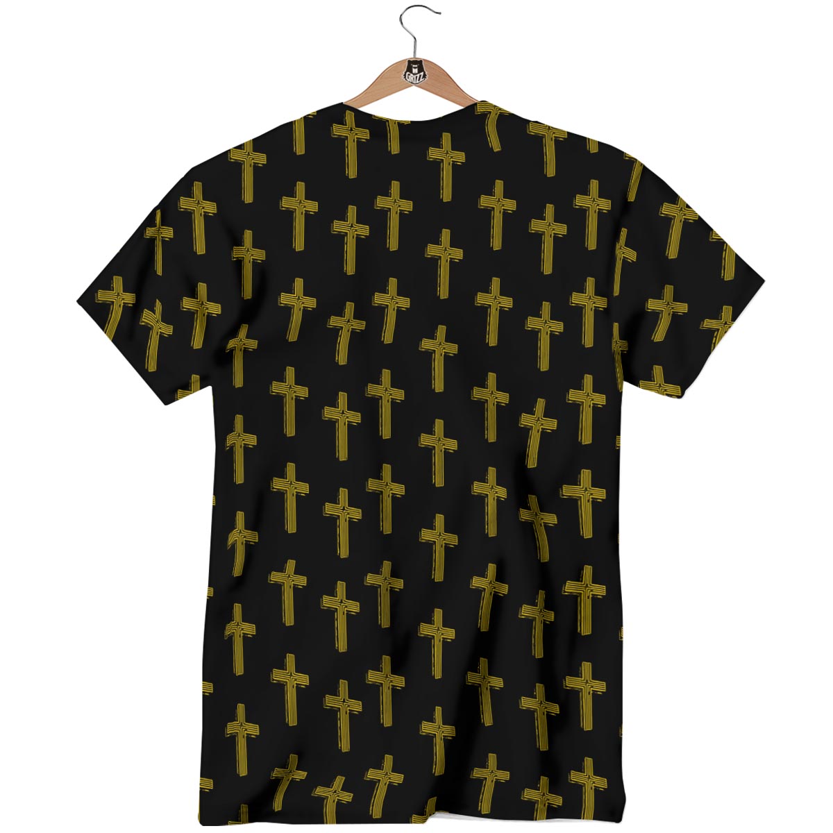 Religious Christian Cross Print Pattern T-Shirt-grizzshop