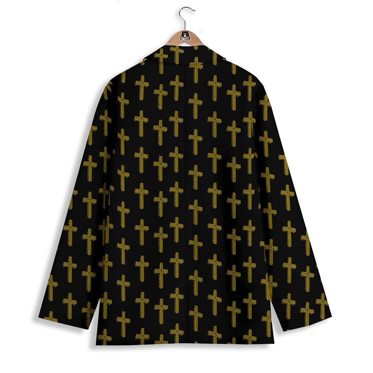 Religious Christian Cross Print Pattern Women's Blazer-grizzshop