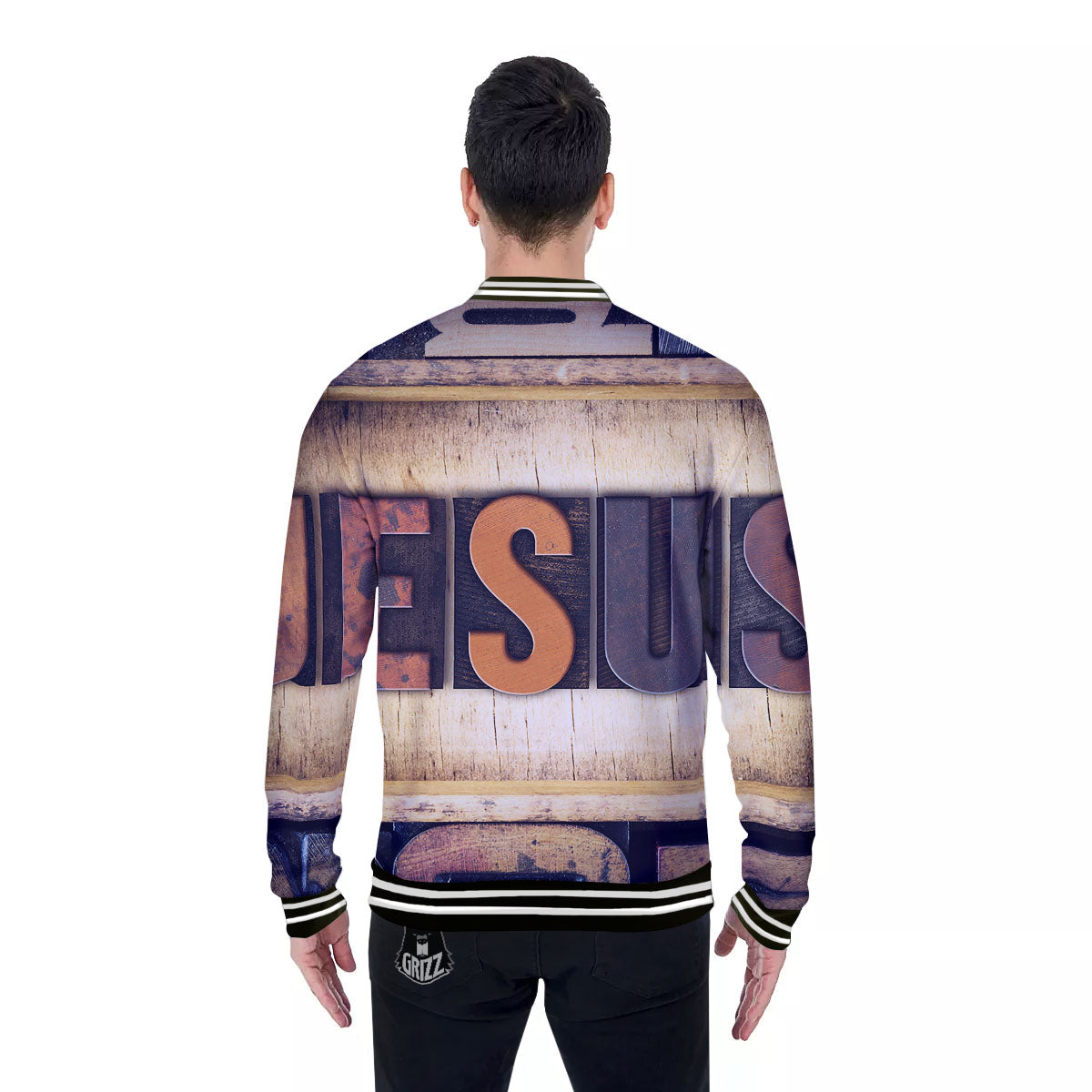 Religious Jesus Words Print Baseball Jacket-grizzshop