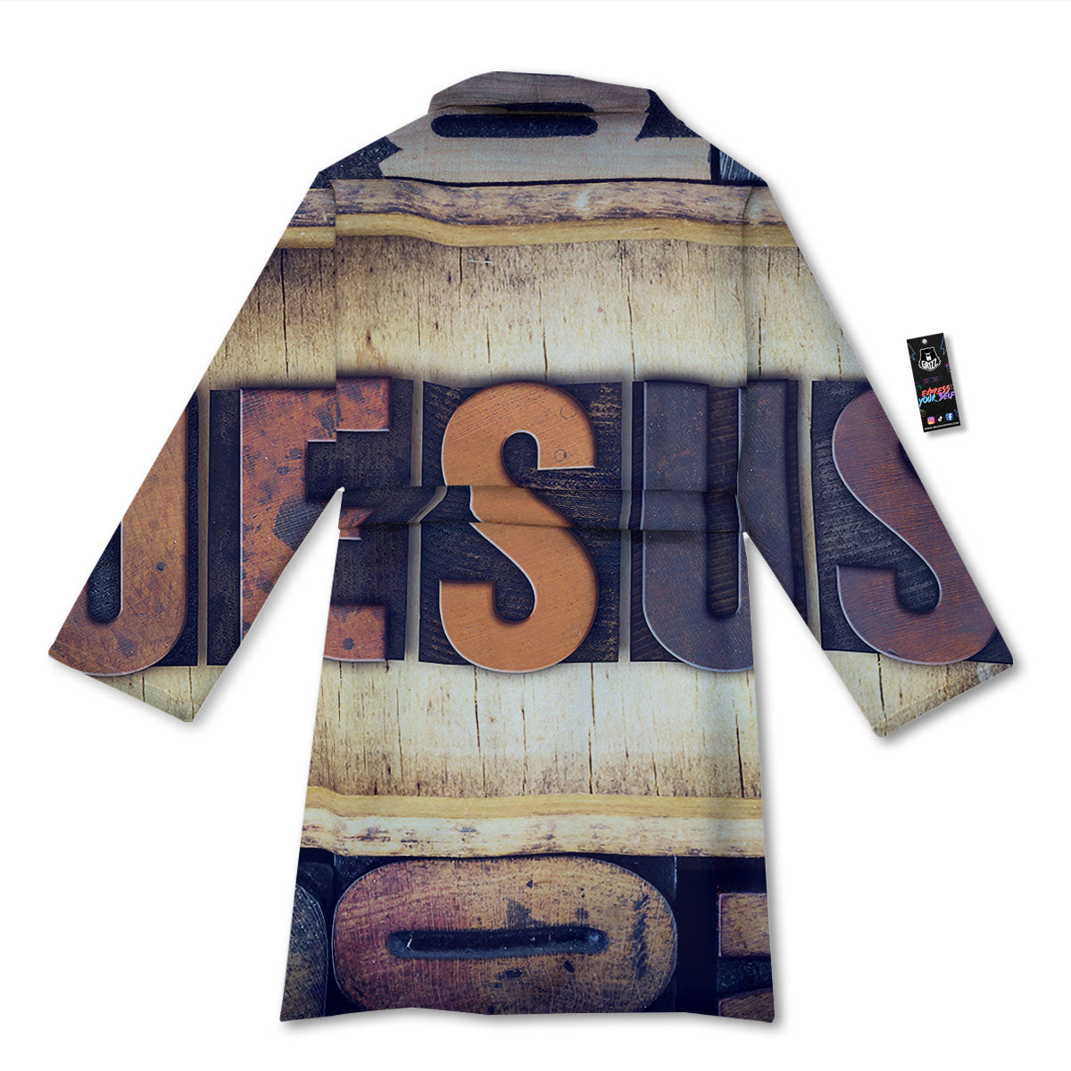 Religious Jesus Words Print Bathrobe-grizzshop