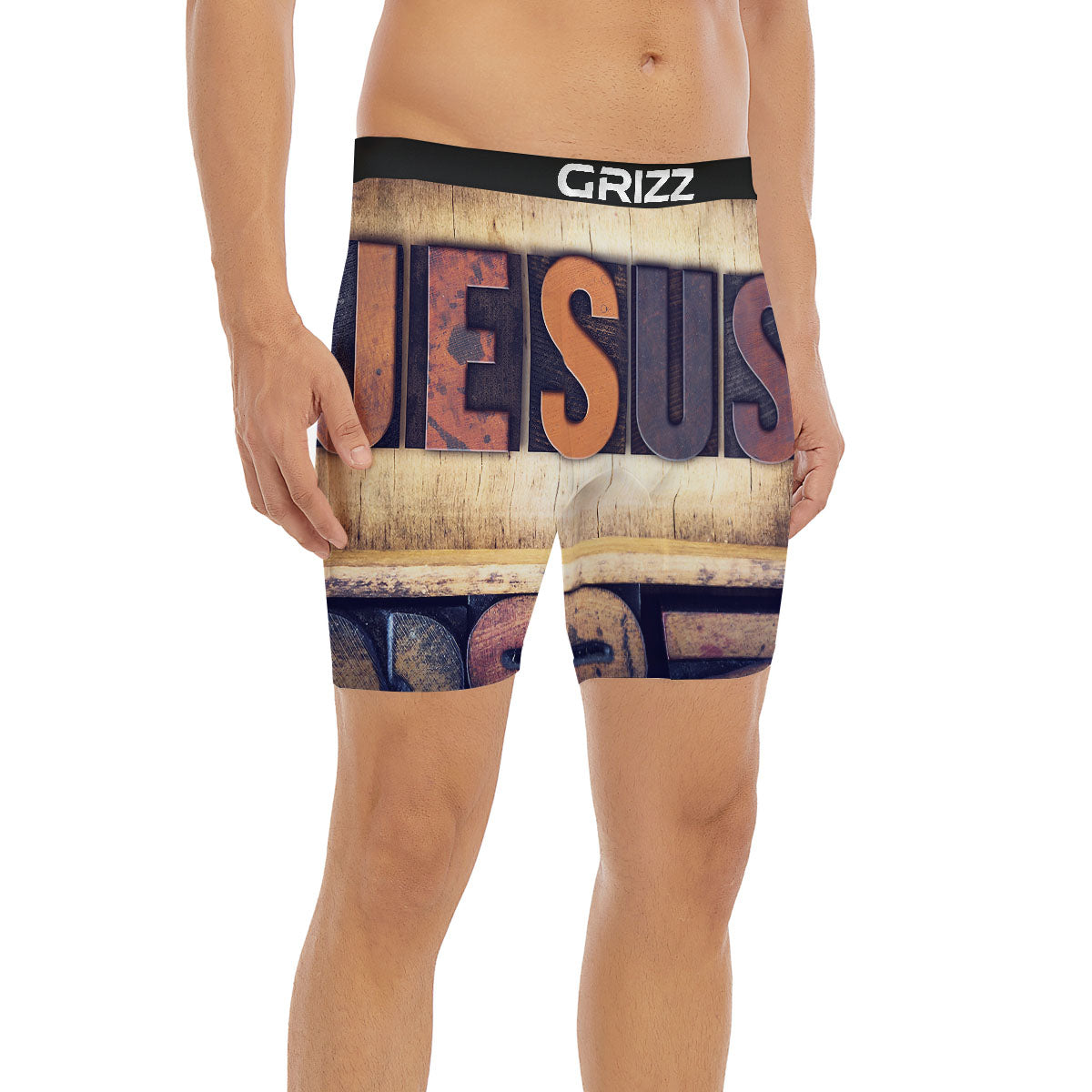 Religious Jesus Words Print Boxer Briefs-grizzshop