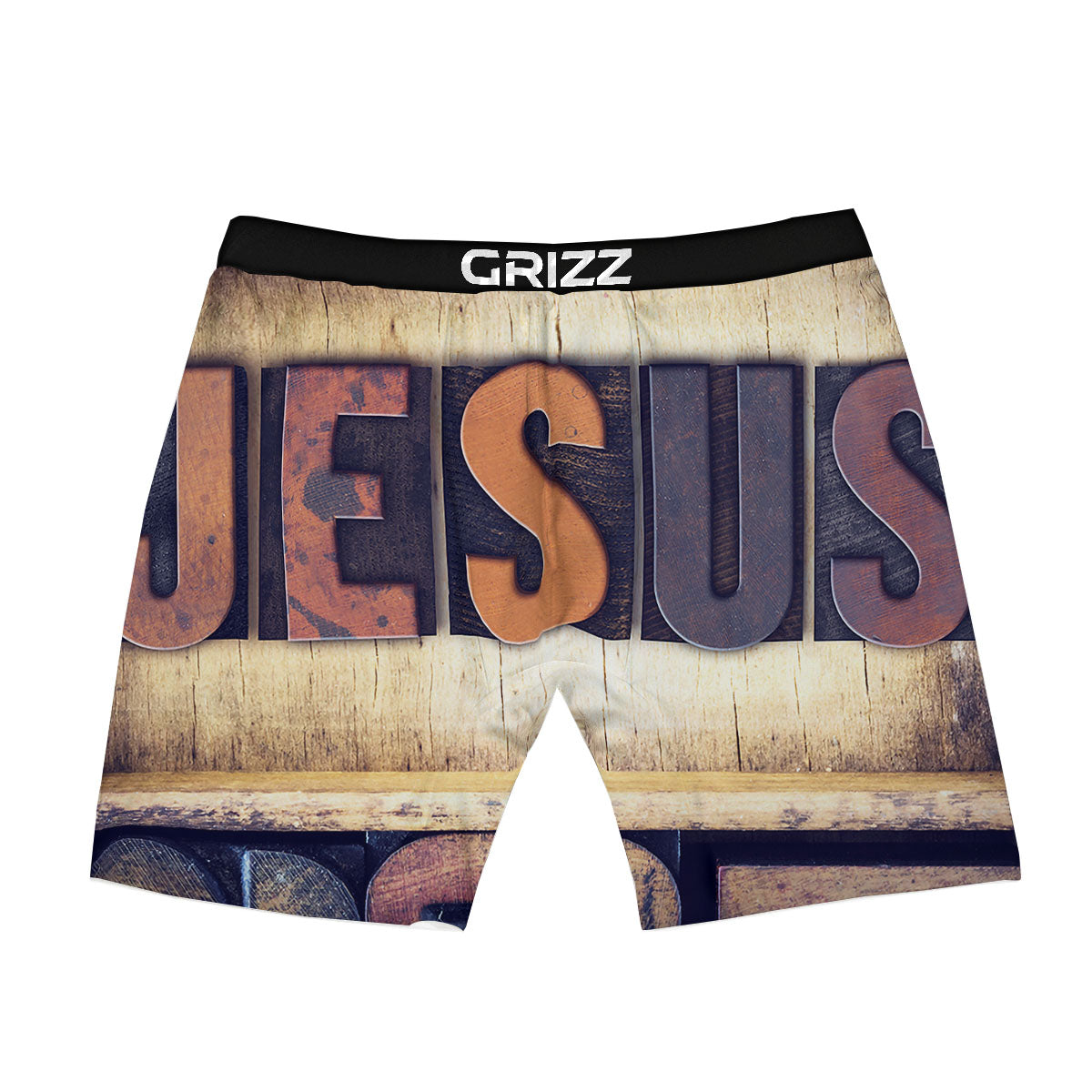 Religious Jesus Words Print Boxer Briefs-grizzshop