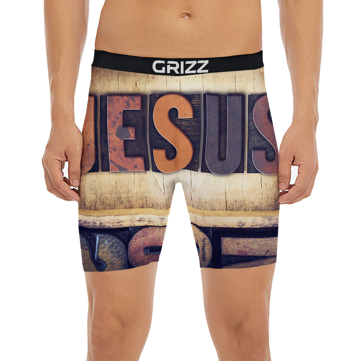 Religious Jesus Words Print Boxer Briefs-grizzshop