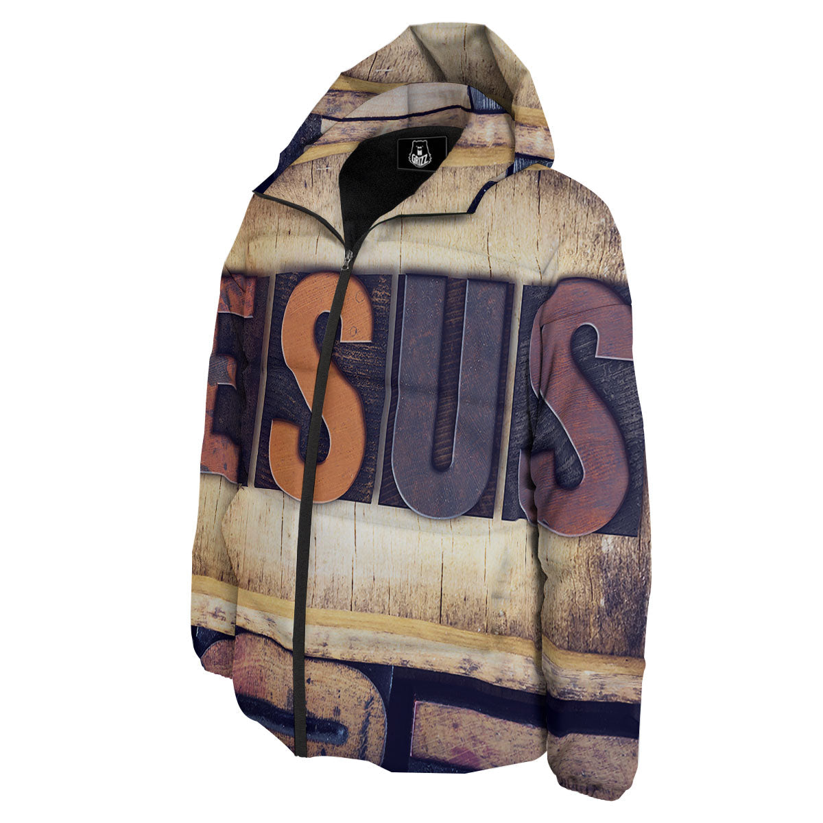 Religious Jesus Words Print Down Jacket-grizzshop