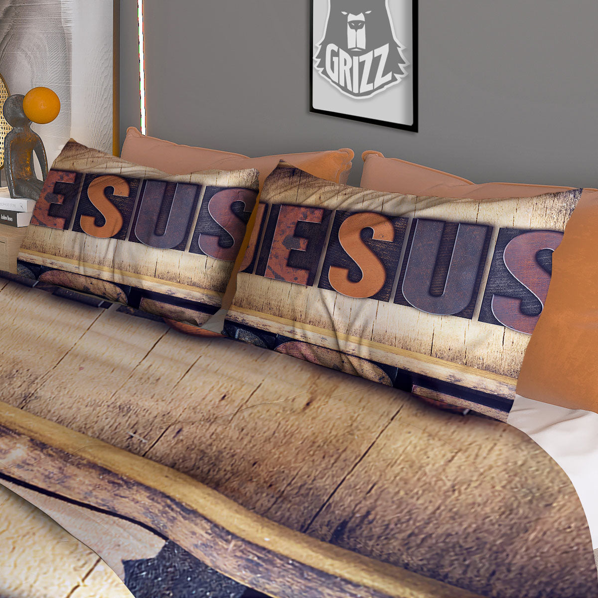 Religious Jesus Words Print Duvet Cover Bedding Set