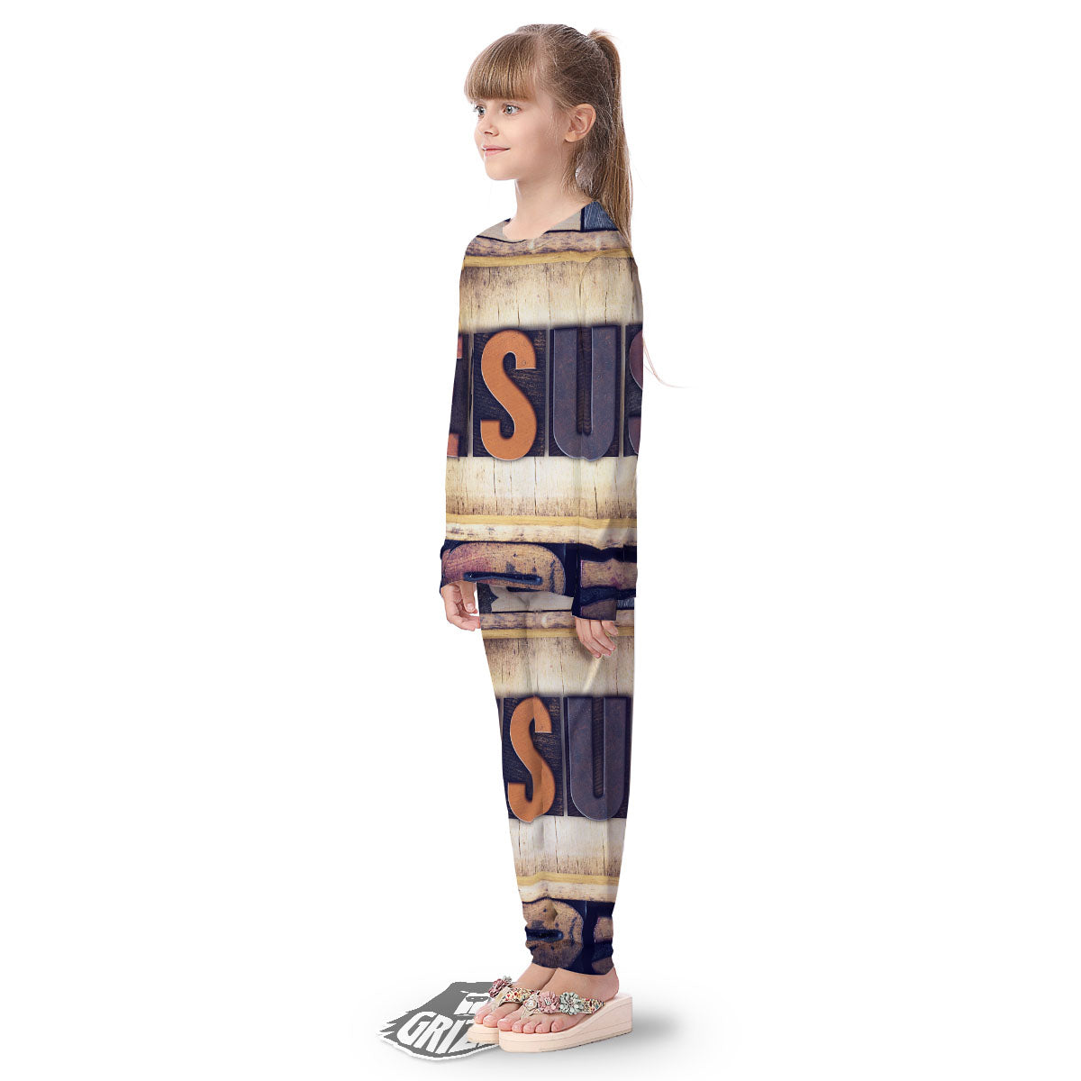 Religious Jesus Words Print Kid's Pajamas-grizzshop