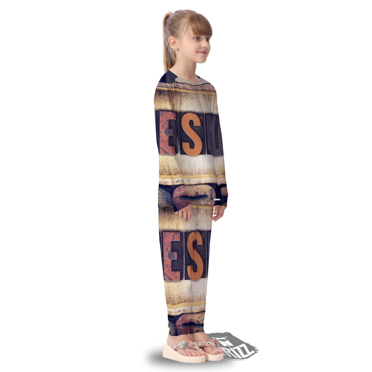 Religious Jesus Words Print Kid's Pajamas-grizzshop