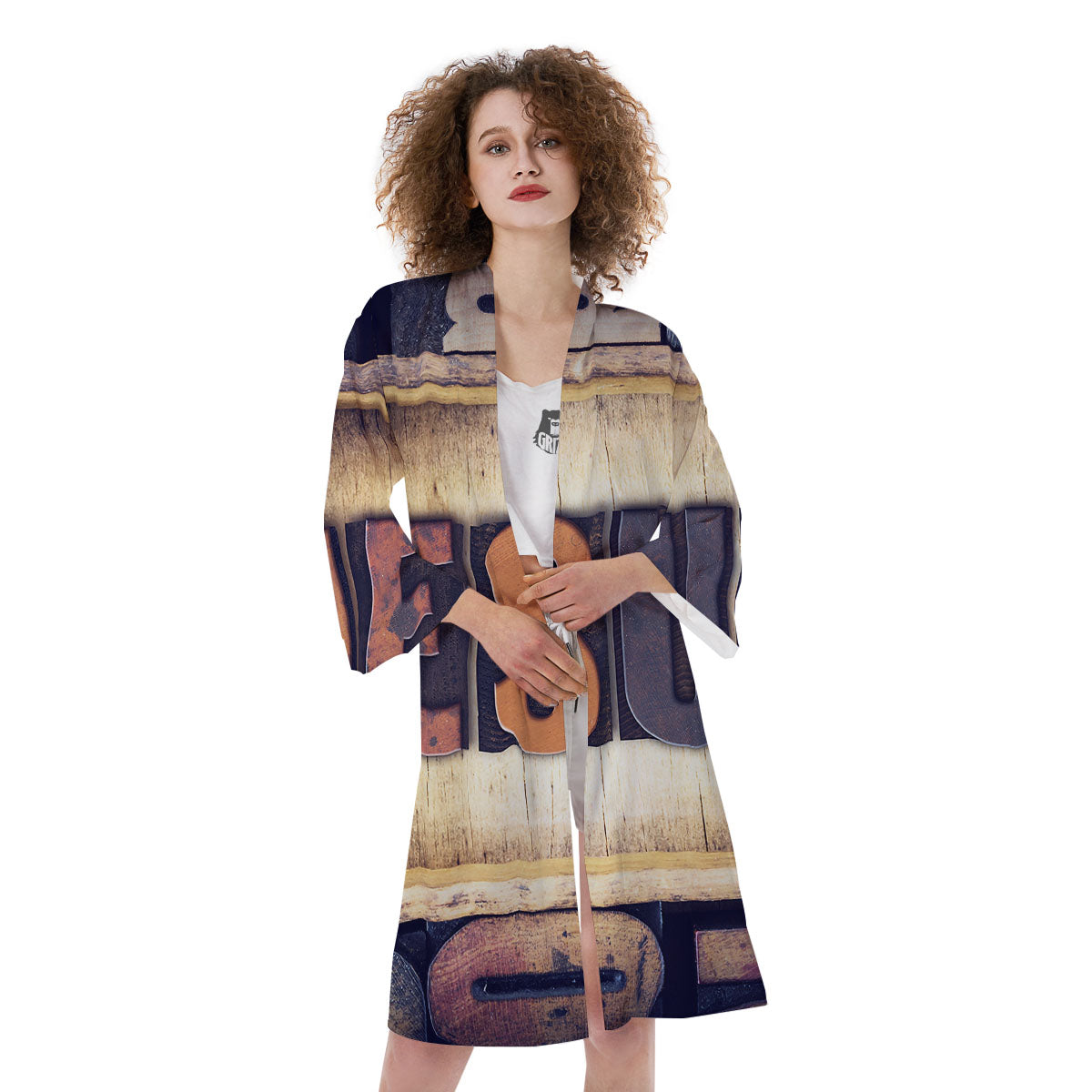 Religious Jesus Words Print Kimono-grizzshop