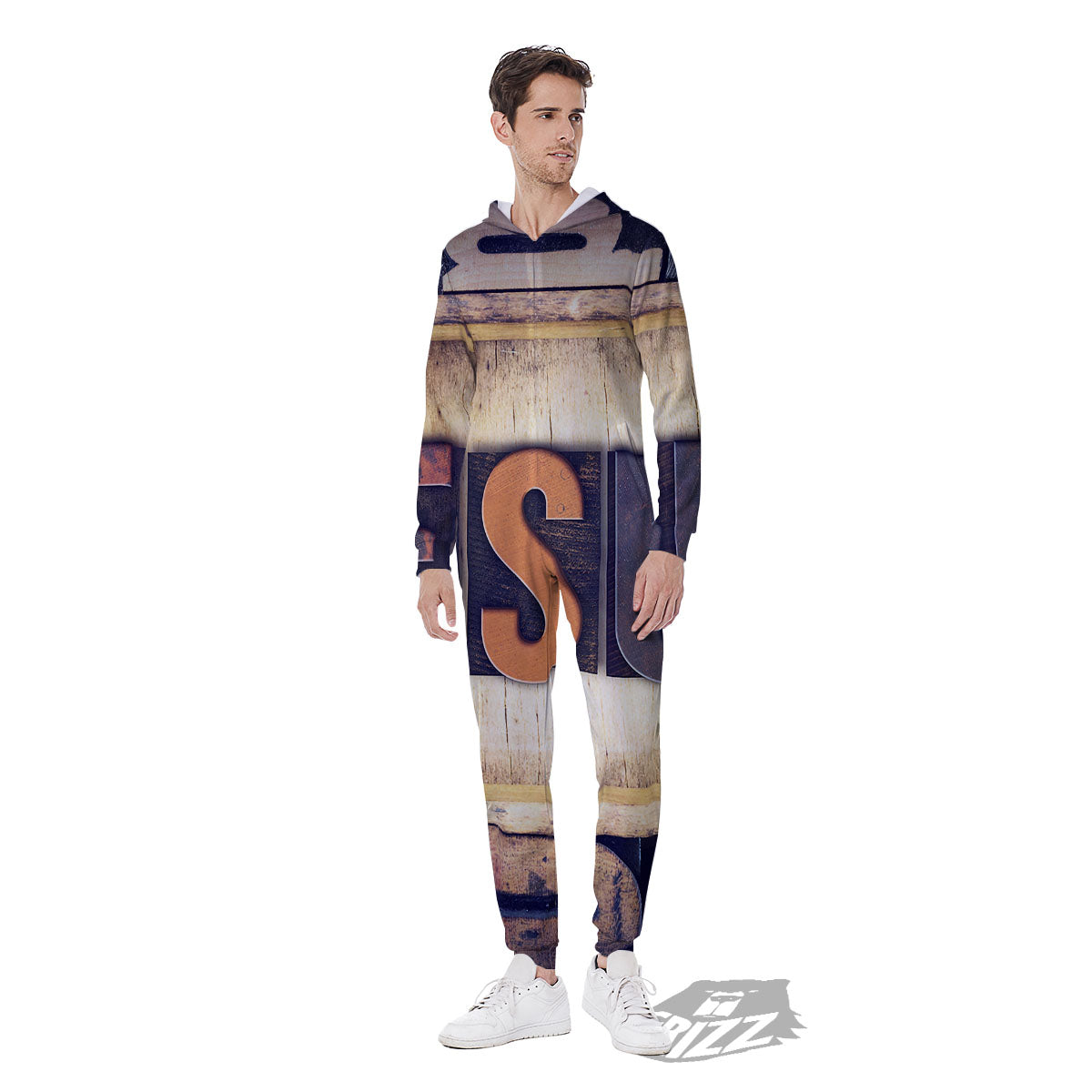 Religious Jesus Words Print Men's Jumpsuit-grizzshop