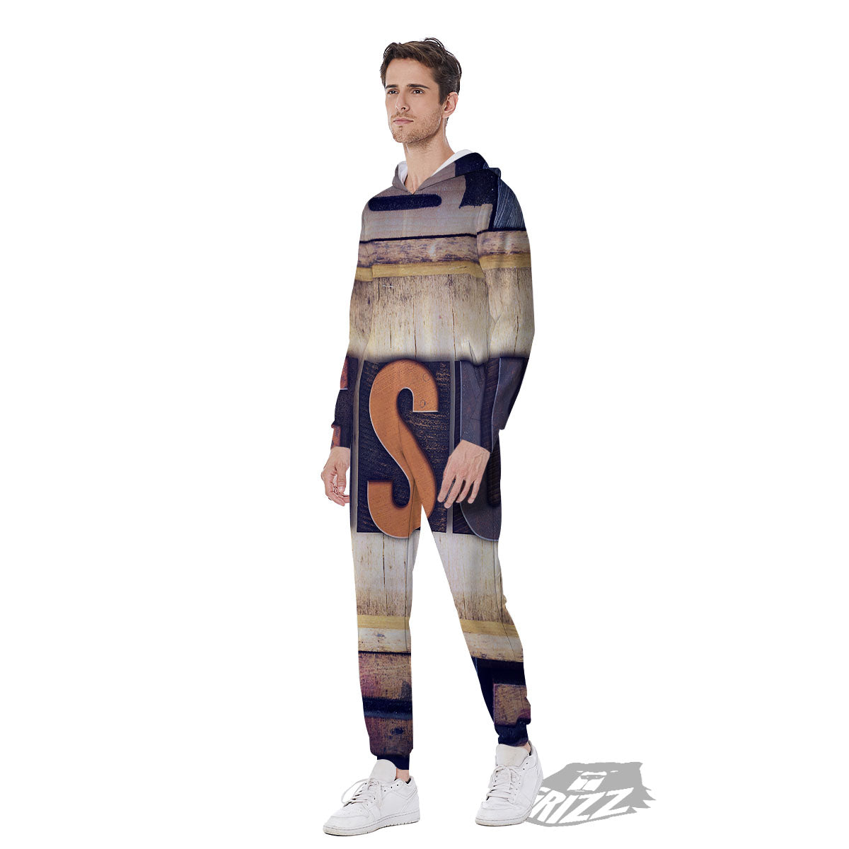 Religious Jesus Words Print Men's Jumpsuit-grizzshop