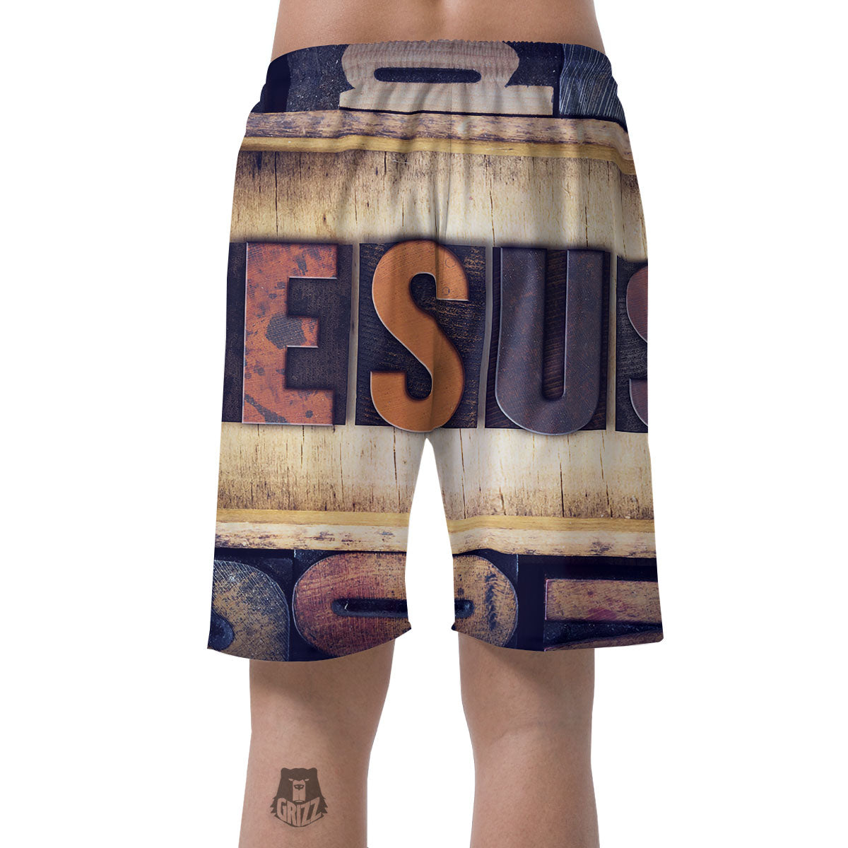 Religious Jesus Words Print Men's Shorts-grizzshop