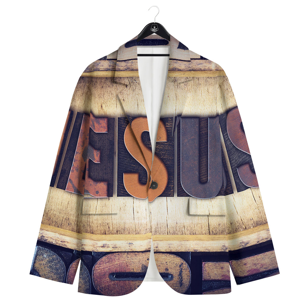 Religious Jesus Words Print Men's Sport Coat-grizzshop