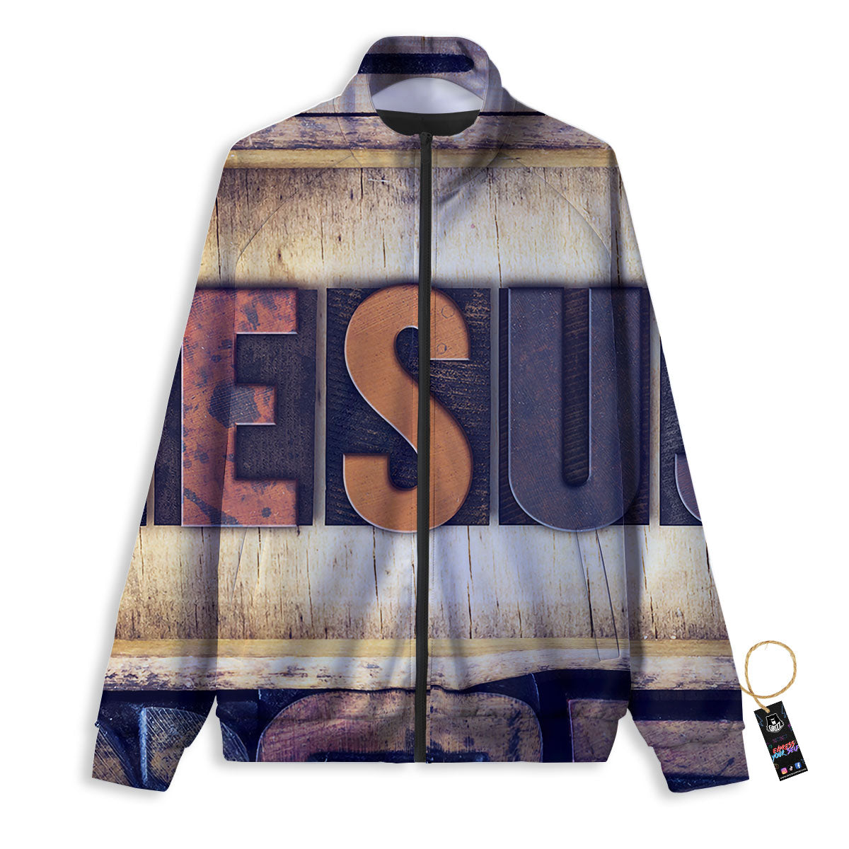 Religious Jesus Words Print Track Jacket-grizzshop