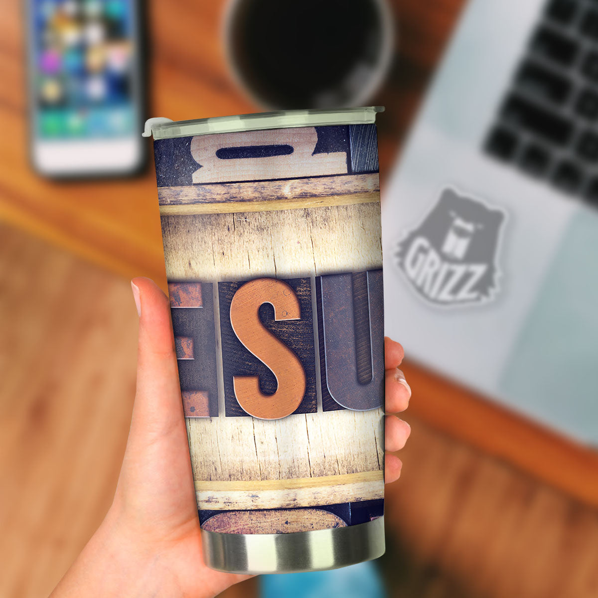 Religious Jesus Words Print Tumbler-grizzshop