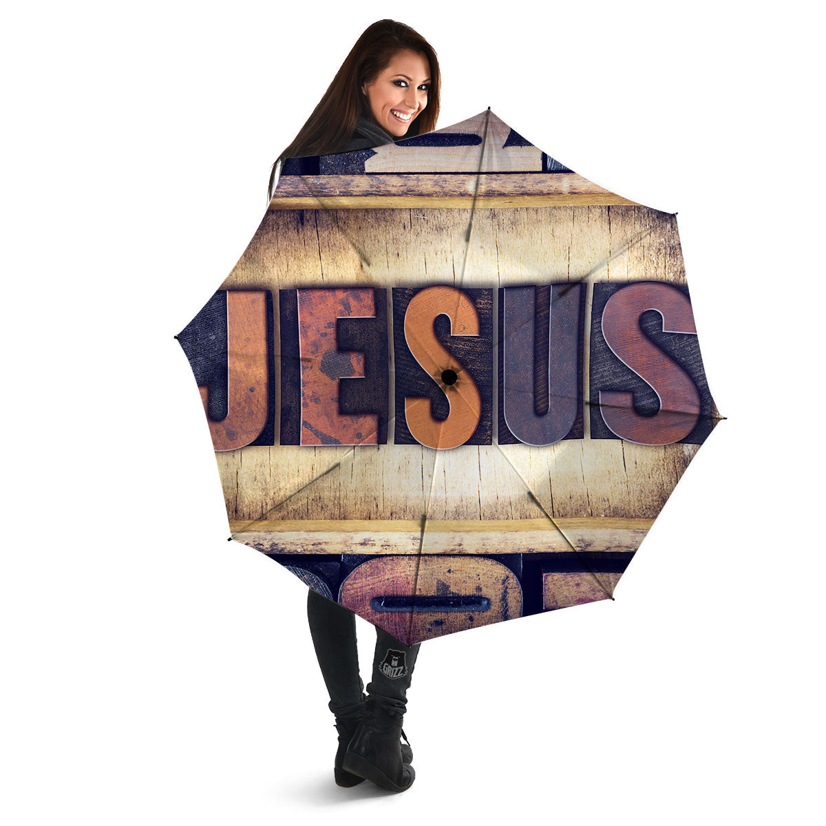 Religious Jesus Words Print Umbrella-grizzshop