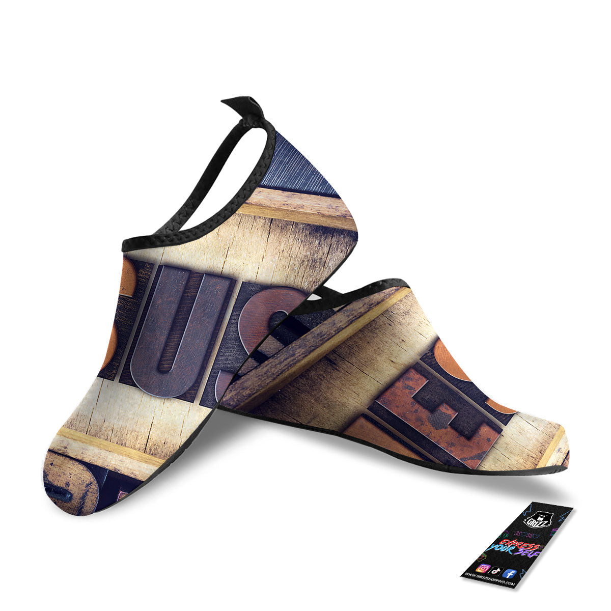 Religious Jesus Words Print Water Shoes-grizzshop