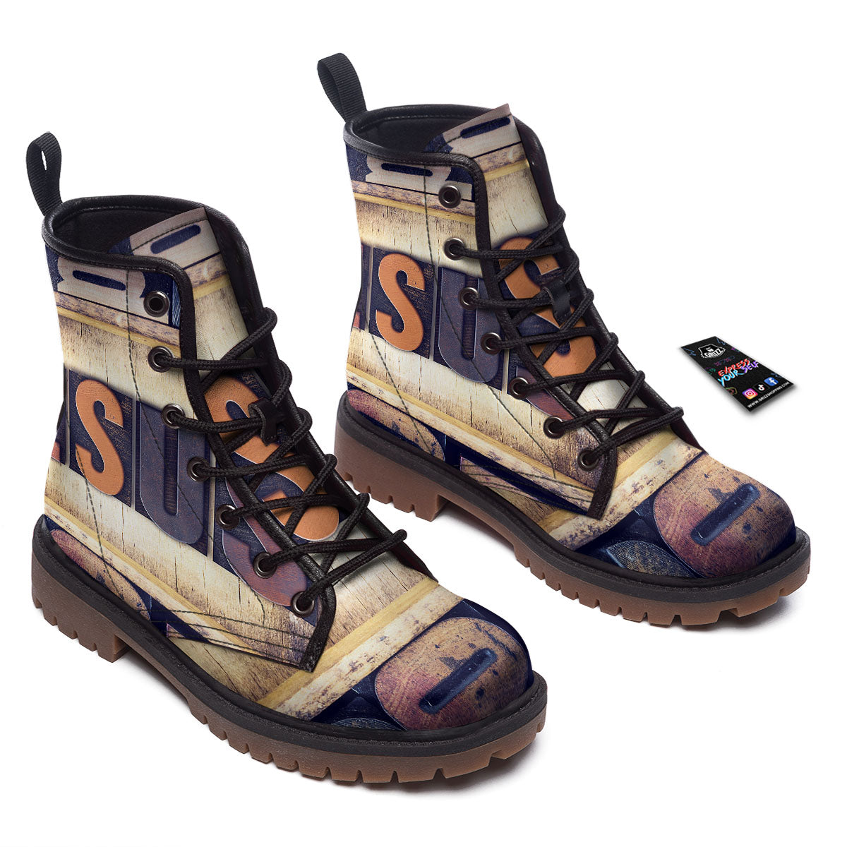 Religious Jesus Words Print Work Boots-grizzshop