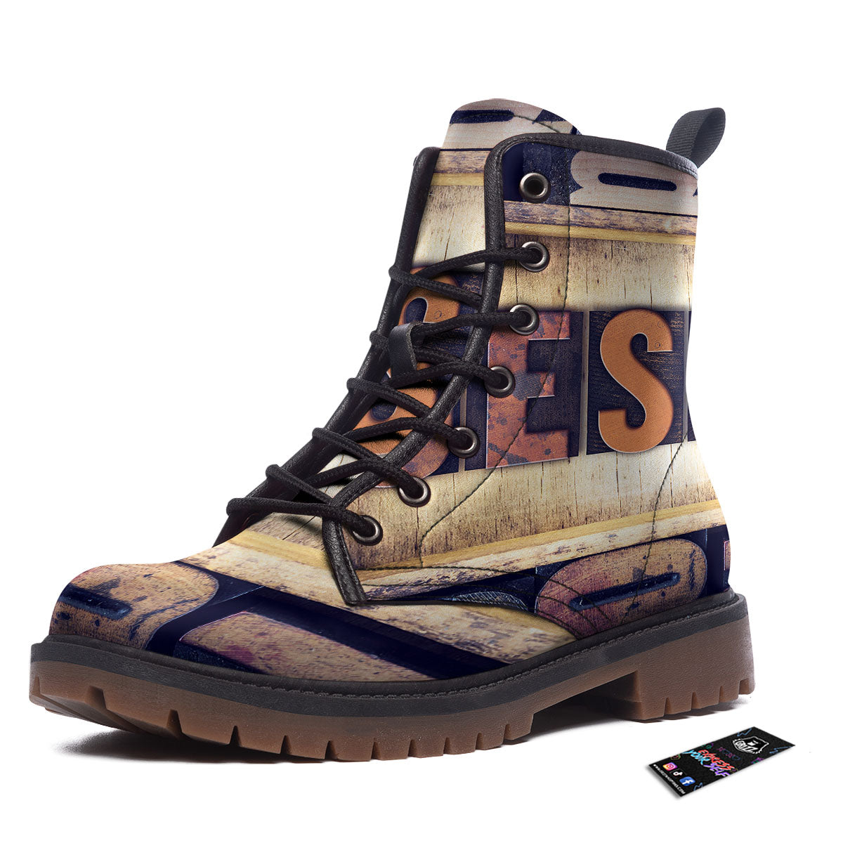 Religious Jesus Words Print Work Boots-grizzshop