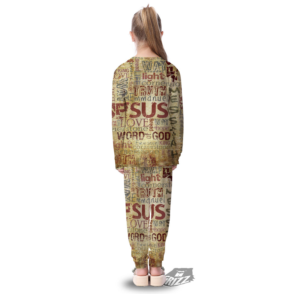 Religious Of God Word Print Kid's Pajamas-grizzshop