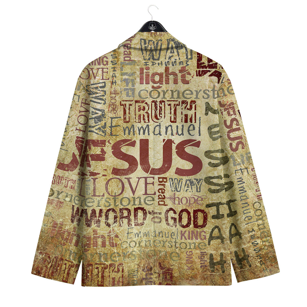 Religious Of God Word Print Men's Sport Coat-grizzshop