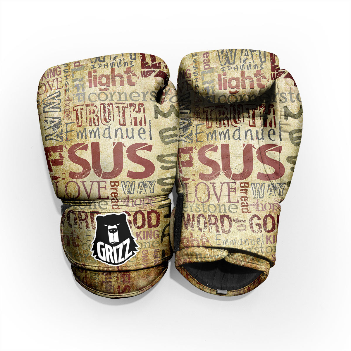 Religious Of God Word Print Pro Boxing Glove