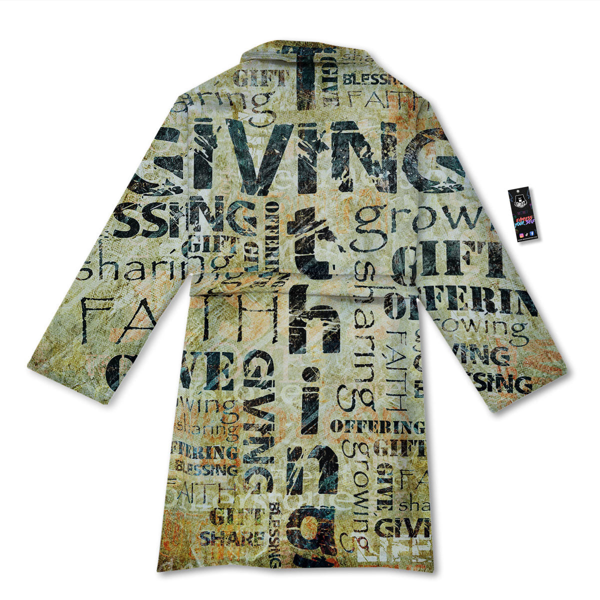 Religious Words Tithing And Giving Print Bathrobe-grizzshop