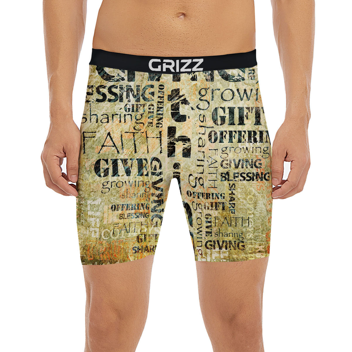 Religious Words Tithing And Giving Print Boxer Briefs-grizzshop
