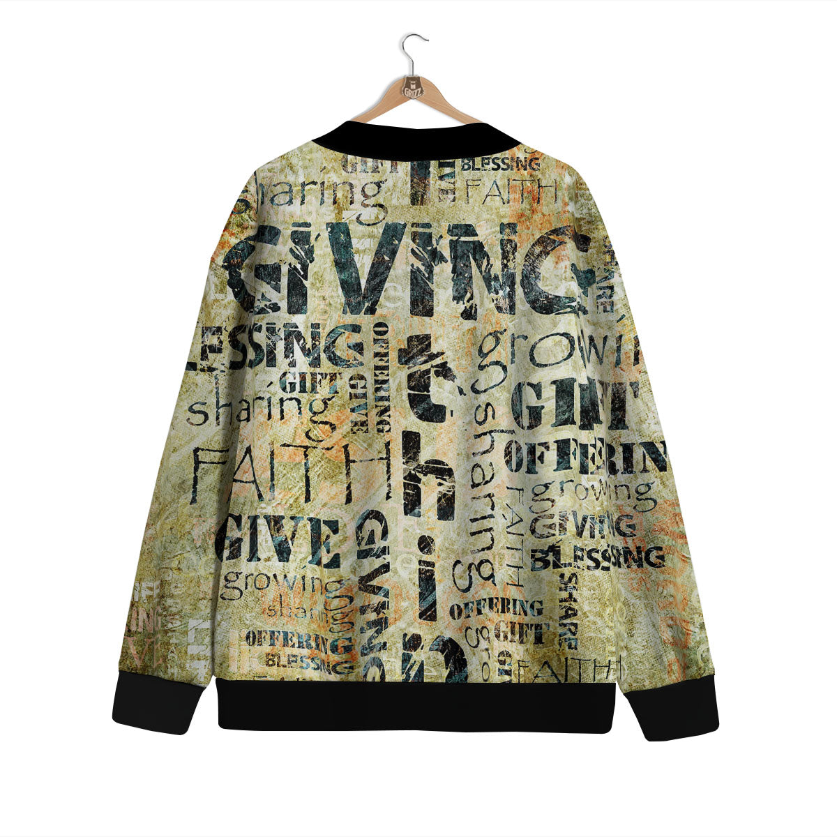 Religious Words Tithing And Giving Print Cardigan-grizzshop