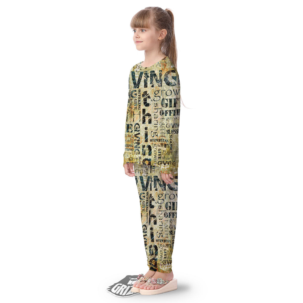 Religious Words Tithing And Giving Print Kid's Pajamas-grizzshop