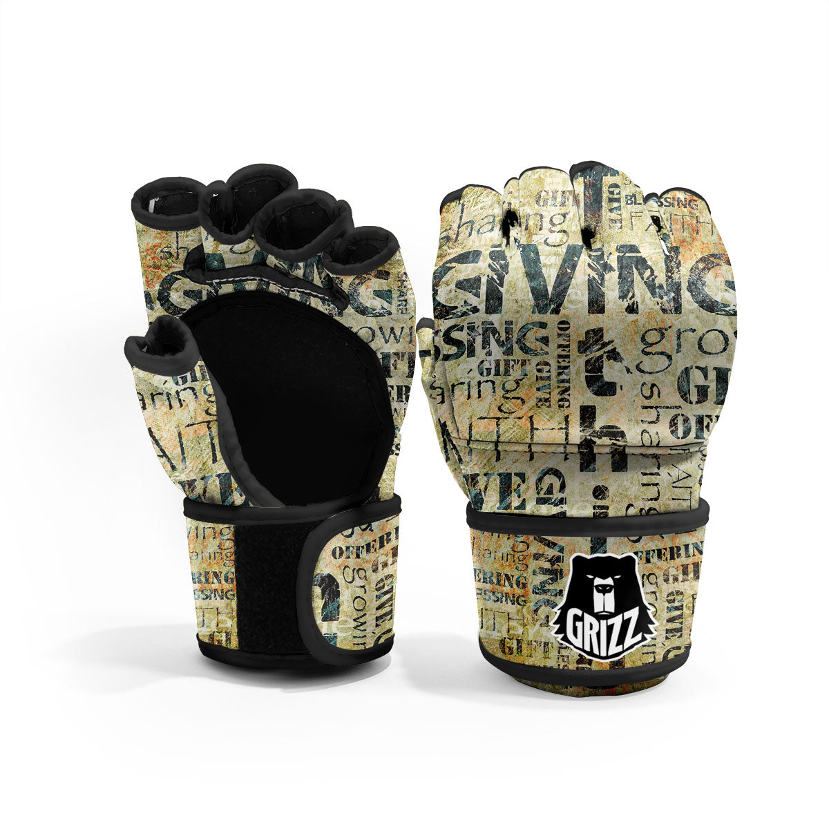 Religious Words Tithing And Giving Print MMA Gloves-grizzshop
