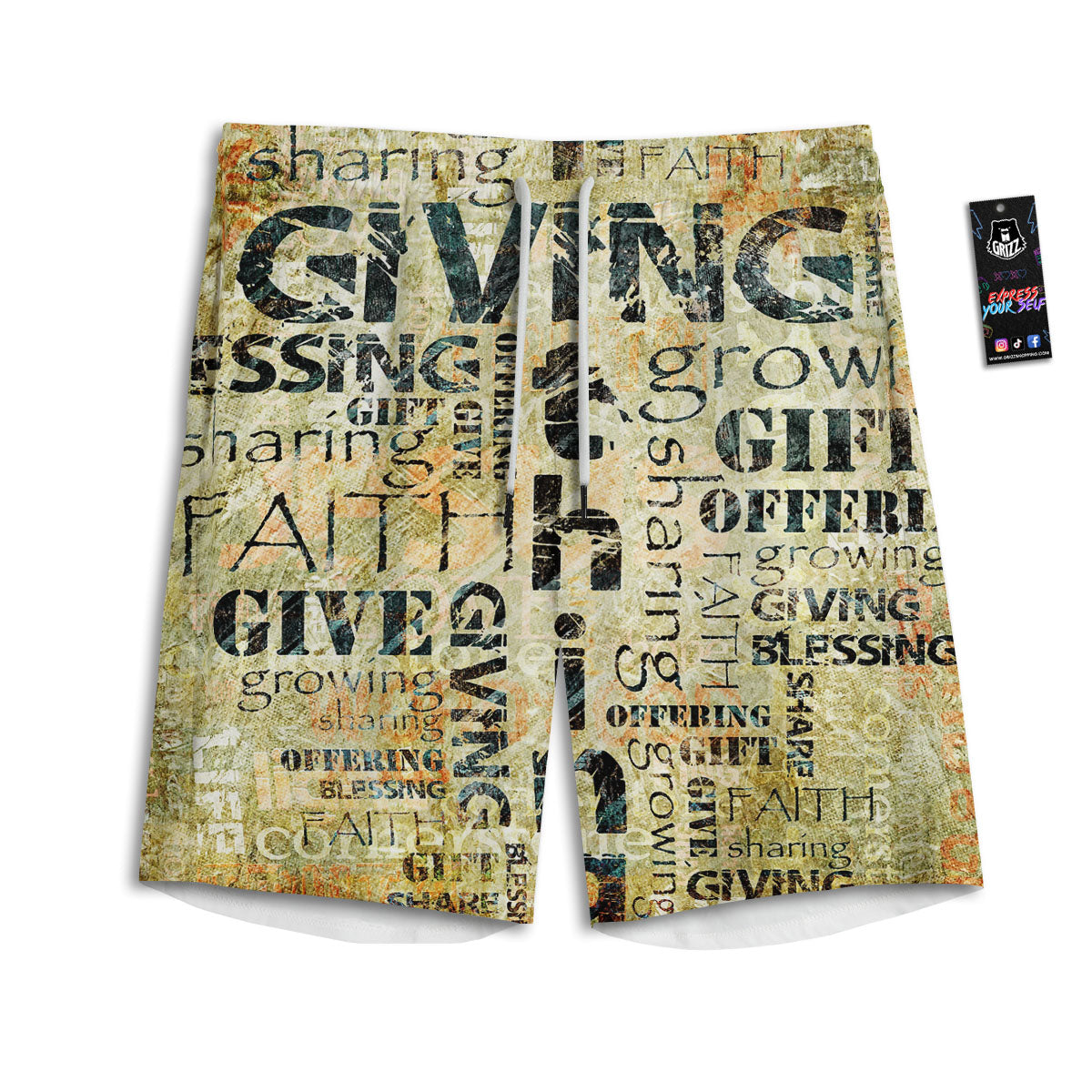 Sea Turtle Native Bohemian Print Men's Athletic Shorts