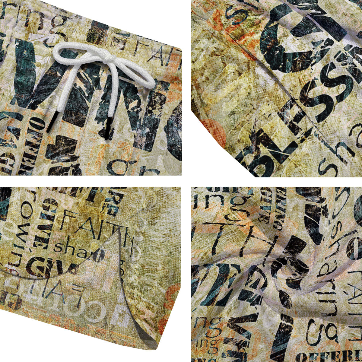 Religious Words Tithing And Giving Print Men's Running Shorts-grizzshop