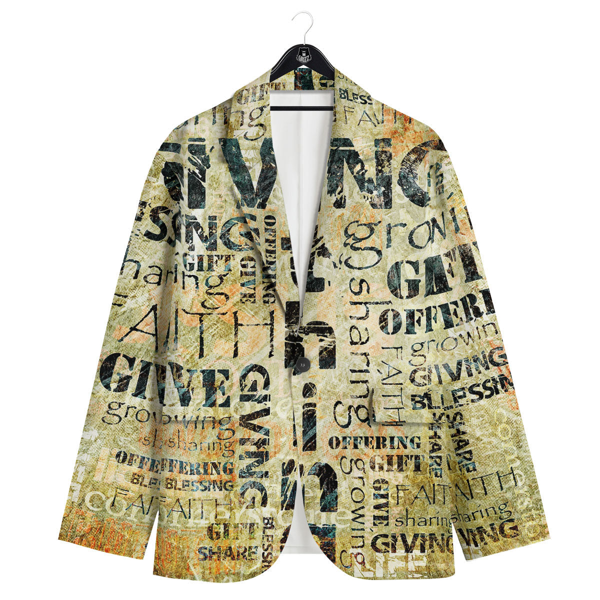 Religious Words Tithing And Giving Print Men's Sport Coat-grizzshop