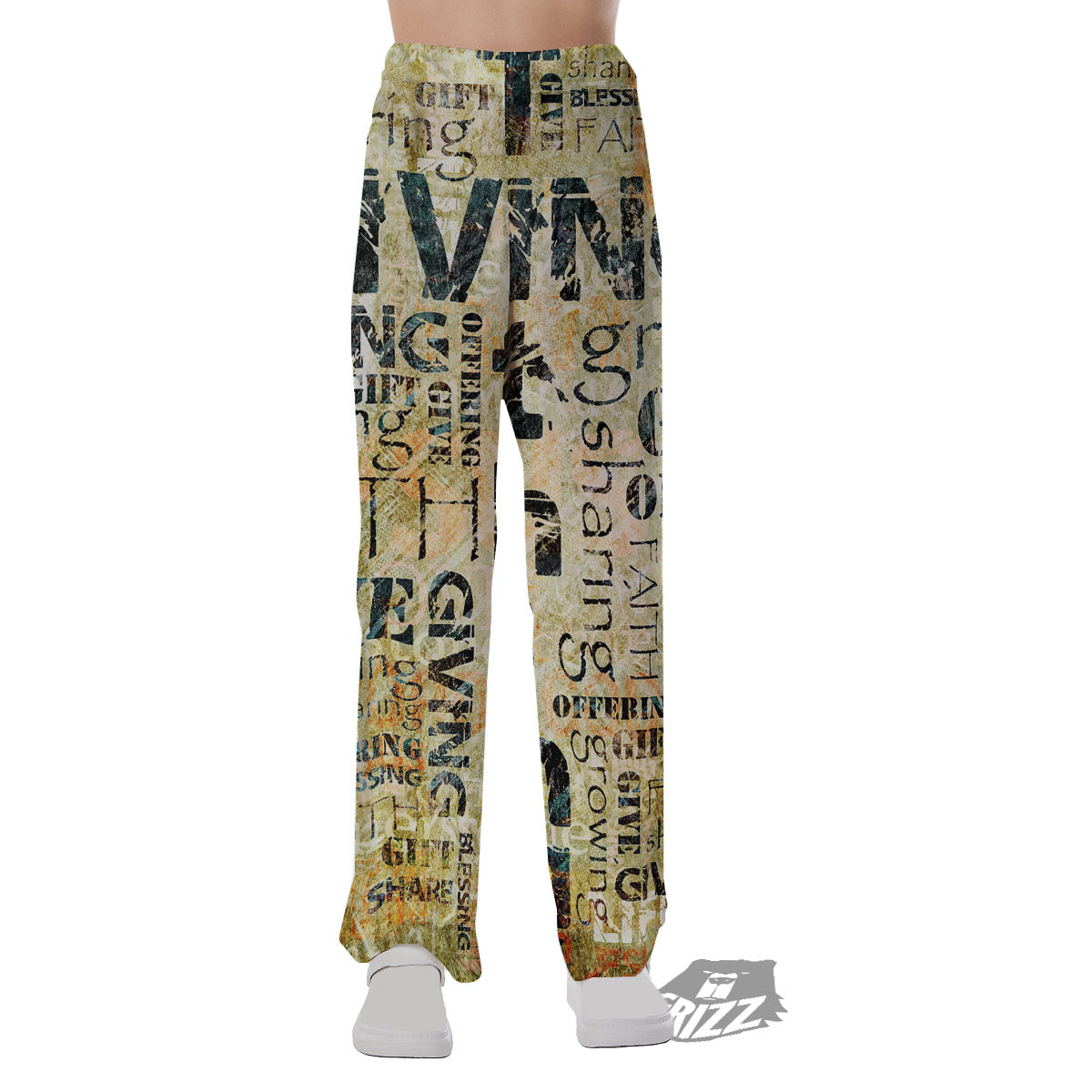 Religious Words Tithing And Giving Print Pajama Pants-grizzshop