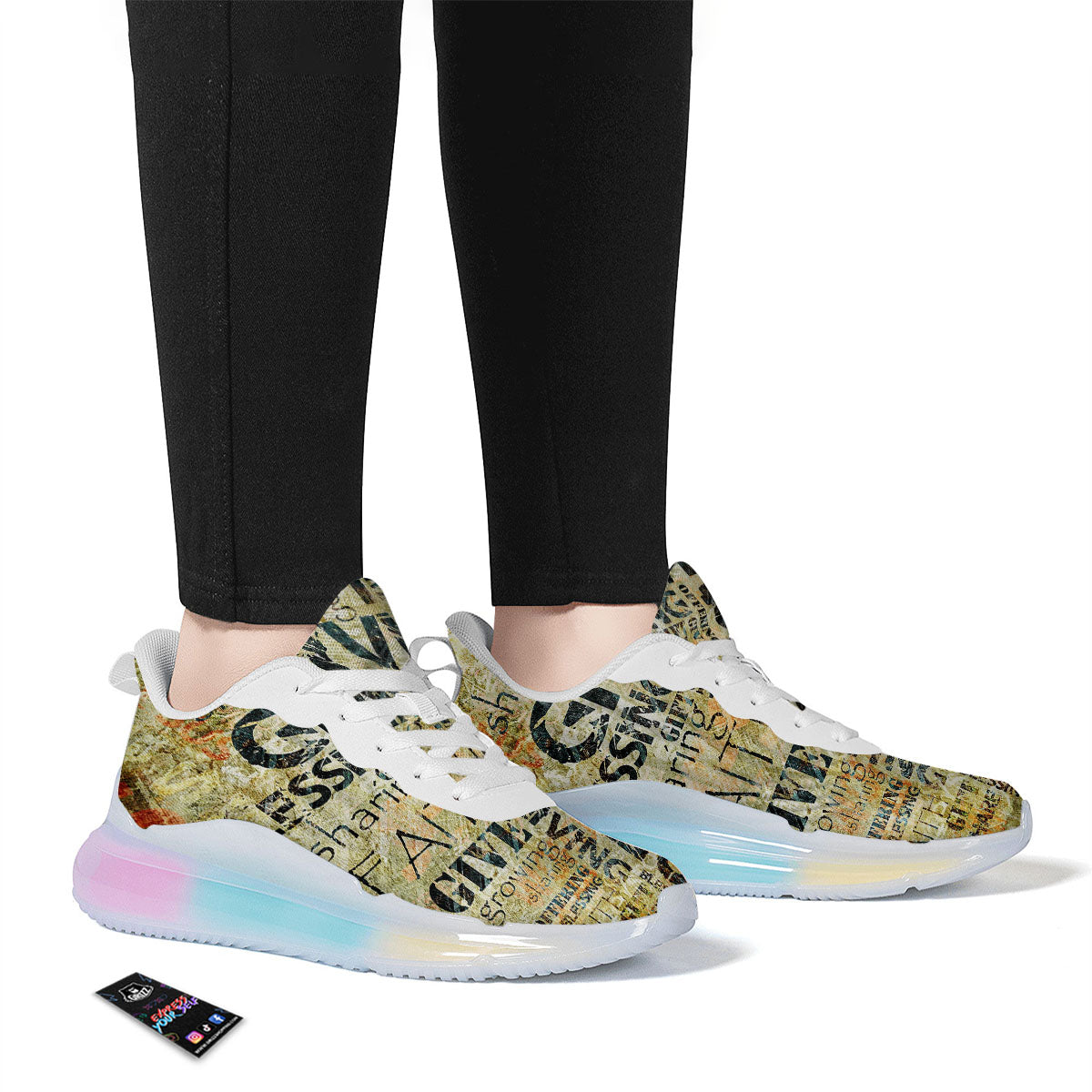 Religious Words Tithing And Giving Print Running Sneakers-grizzshop