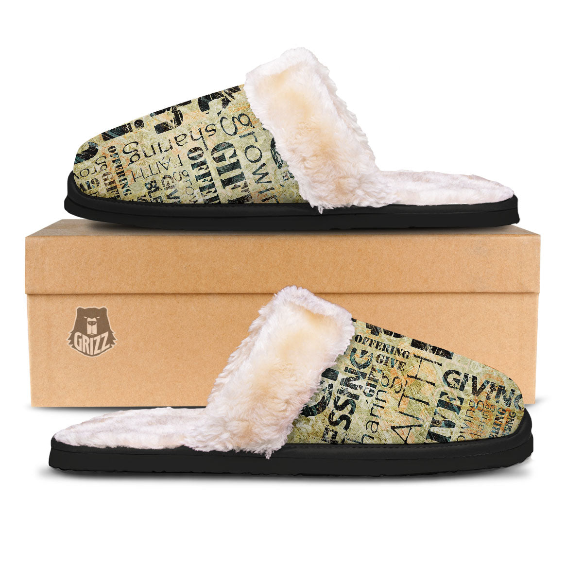Religious Words Tithing And Giving Print Slippers-grizzshop