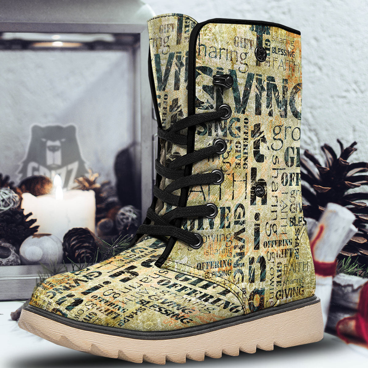 Religious Words Tithing And Giving Print Snow Boots-grizzshop