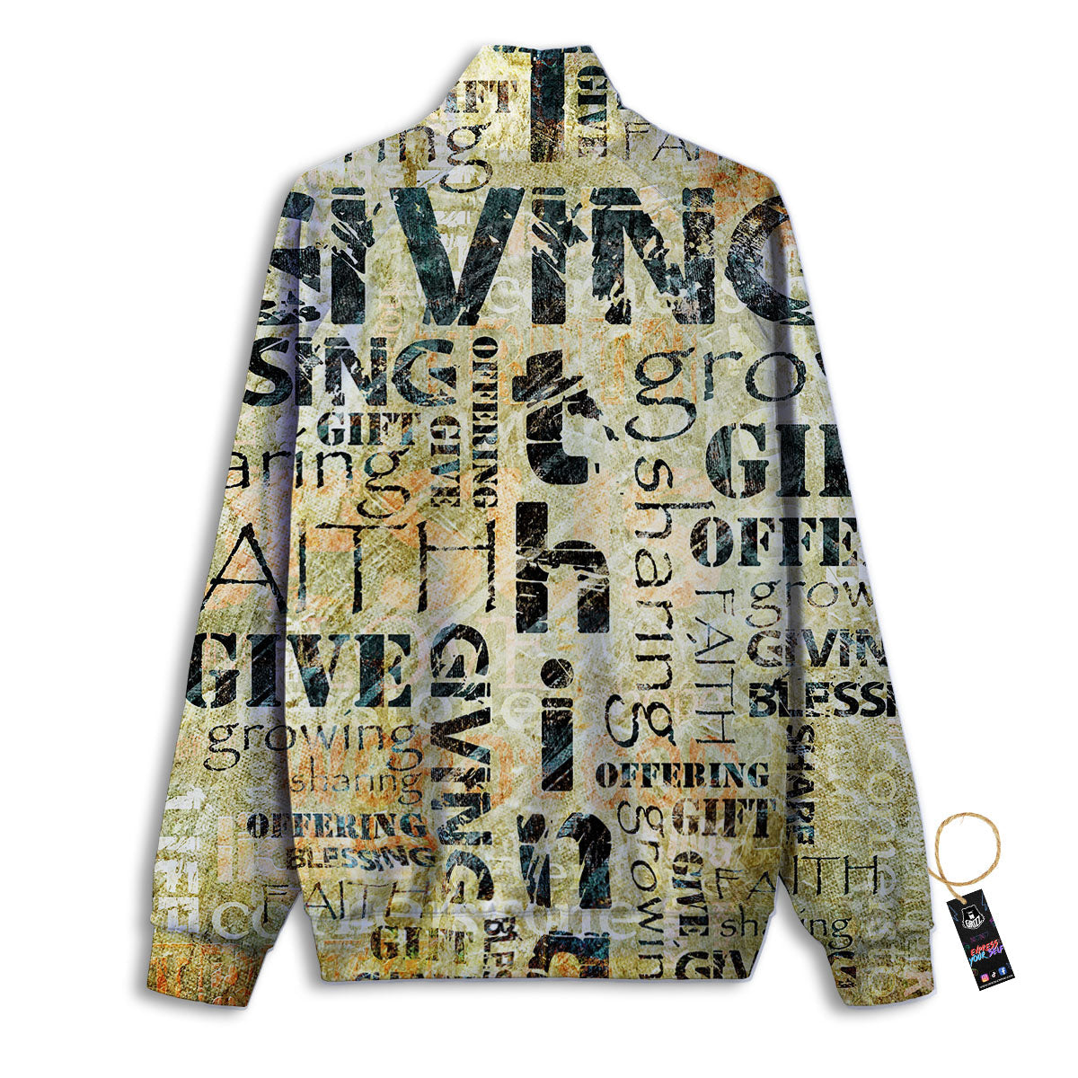 Religious Words Tithing And Giving Print Track Jacket-grizzshop