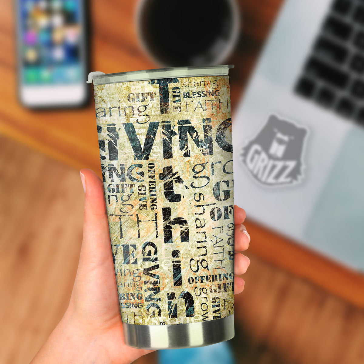 Religious Words Tithing And Giving Print Tumbler-grizzshop