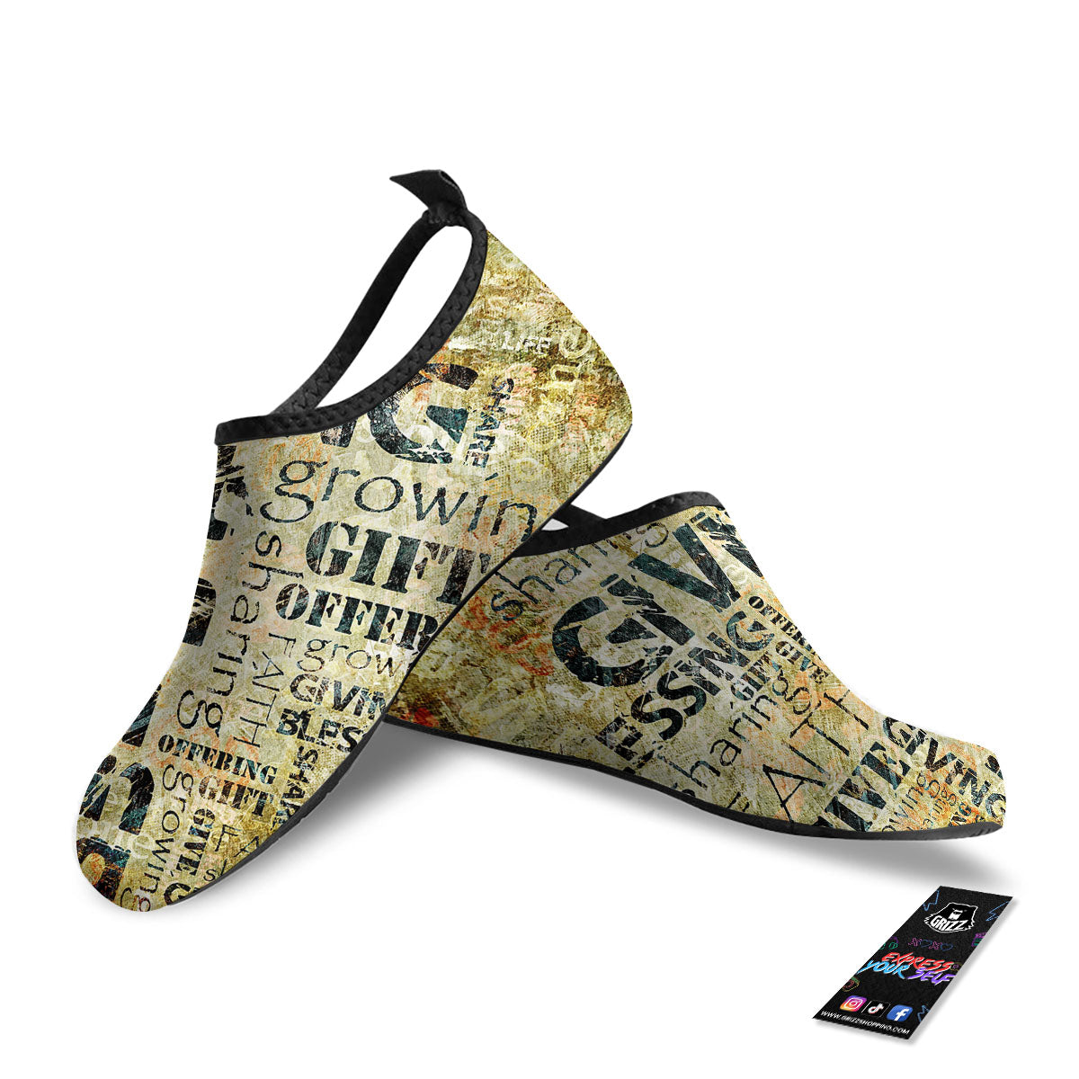Religious Words Tithing And Giving Print Water Shoes-grizzshop