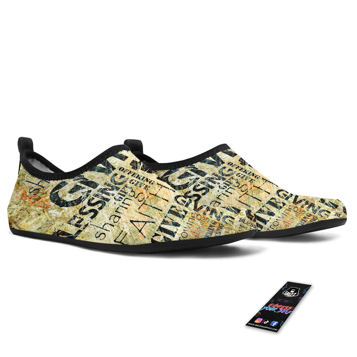 Religious Words Tithing And Giving Print Water Shoes-grizzshop