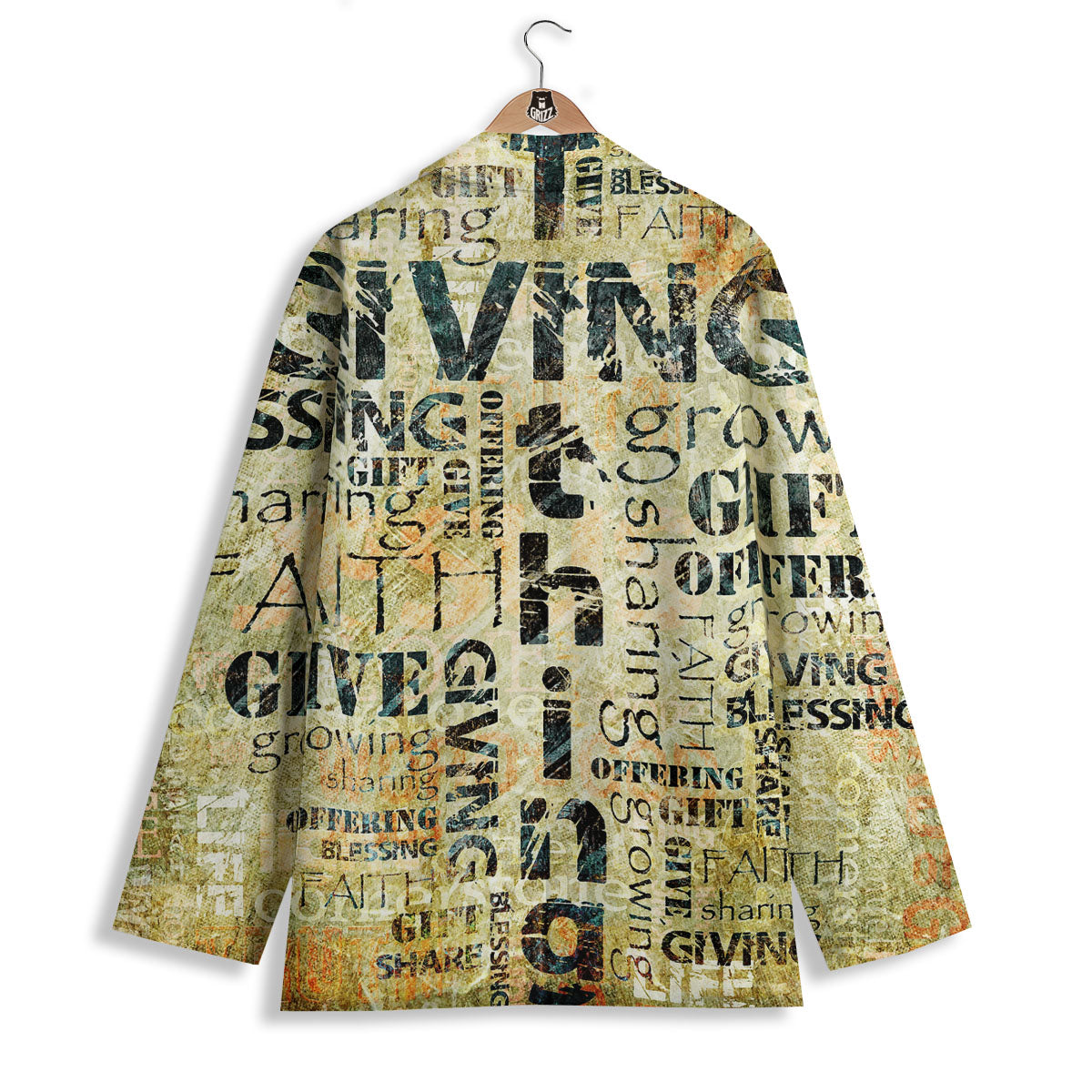 Religious Words Tithing And Giving Print Women's Blazer-grizzshop
