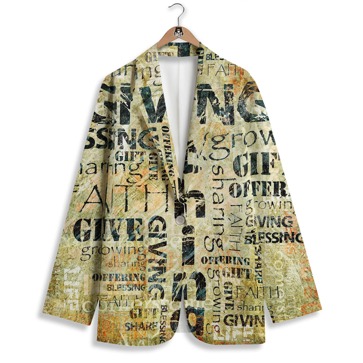 Religious Words Tithing And Giving Print Women's Blazer-grizzshop