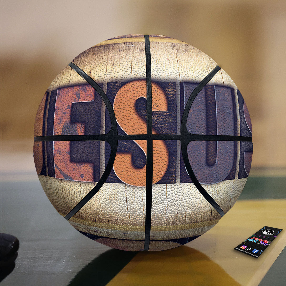 Religious Jesus Words Print Basketball