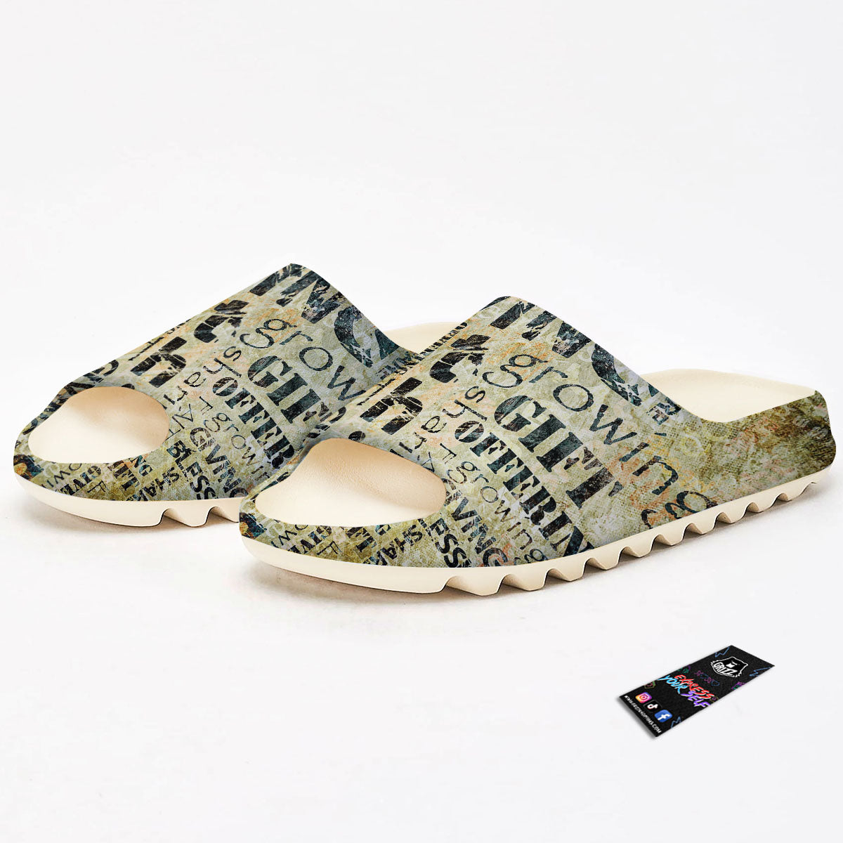 Religious Words Tithing And Giving Print Sandals-grizzshop