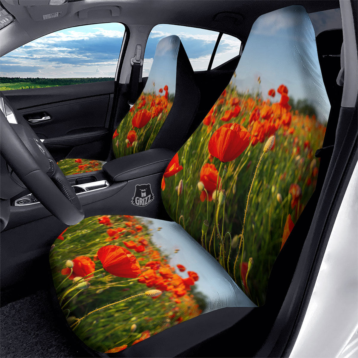 Remembrance Poppy Day Print Car Seat Covers-grizzshop