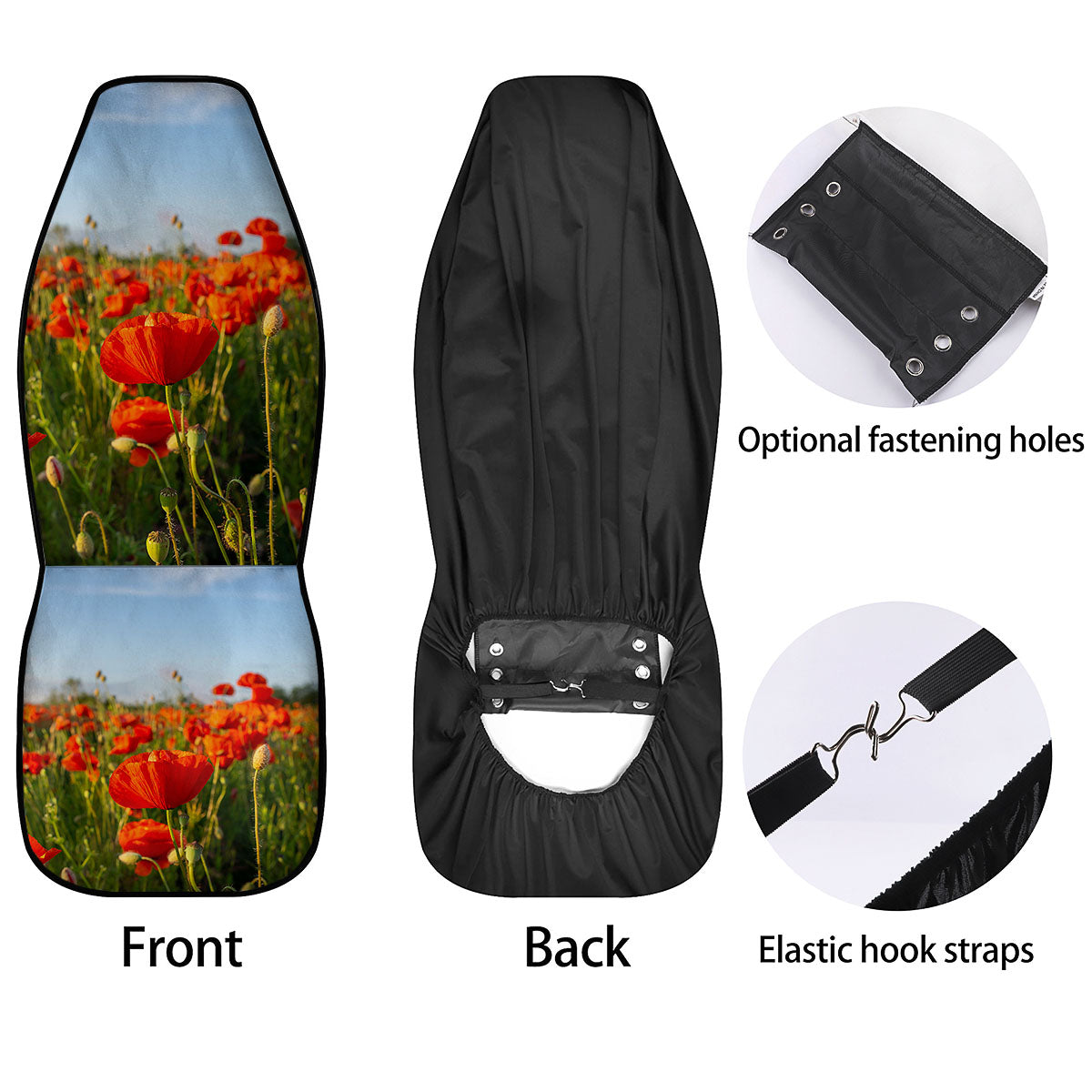 Remembrance Poppy Day Print Car Seat Covers-grizzshop