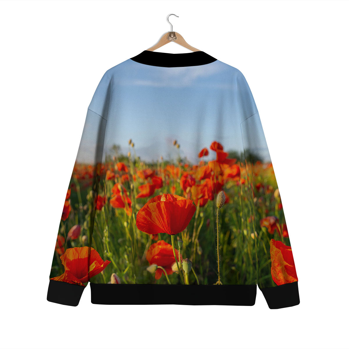 Remembrance Poppy Day Print Cardigan-grizzshop