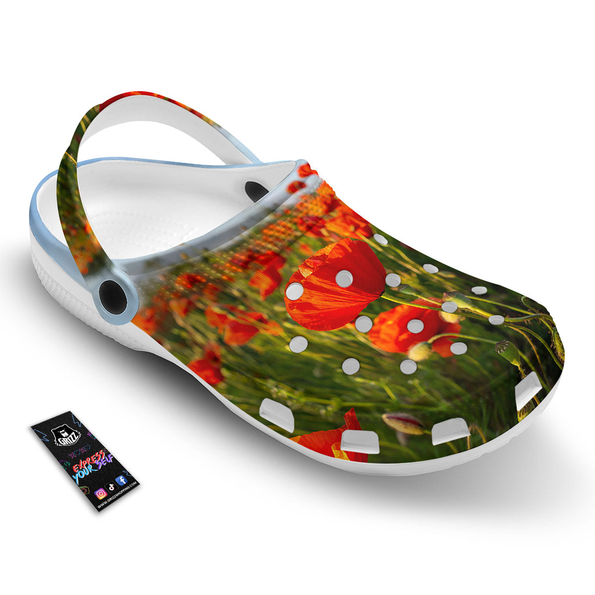 Remembrance Poppy Day Print Clog-grizzshop
