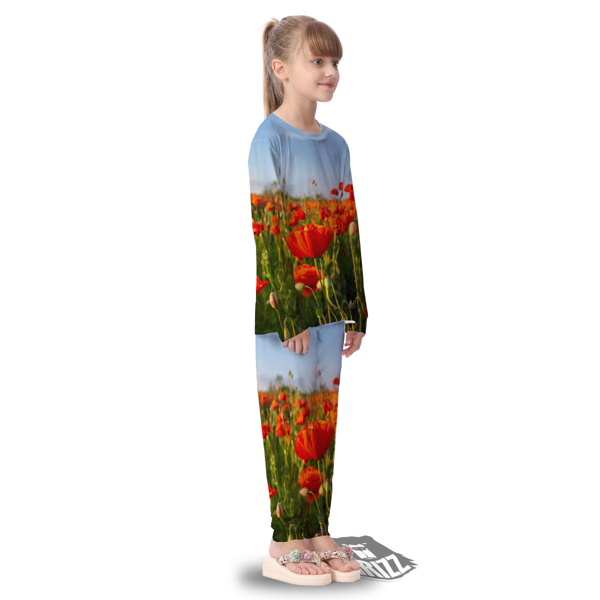 Remembrance Poppy Day Print Kid's Pajamas-grizzshop